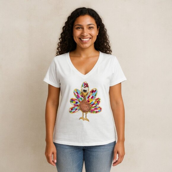 Colorful Turkey Fall Tee M Universal Thread Thanksgiving Kidcore Cartooncore - Picture 4 of 8